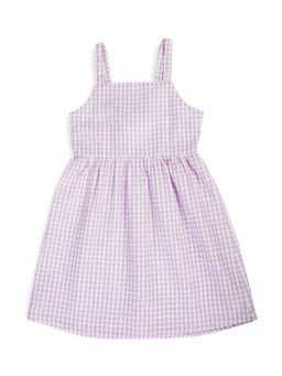 My Milestones - Girls Gingham Tie-Back Dress