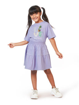 My Milestones - Lavender Girls Tiered Pull-On Skirt
