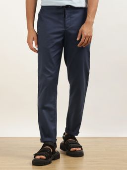 Andamen - Regular Fit Navy Men's Casual Trouser