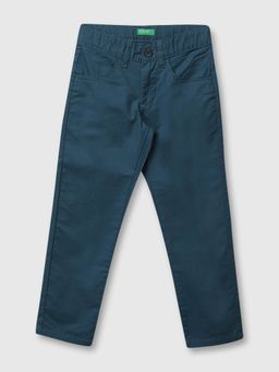 United Colors of Benetton - Solid Trousers- Blue