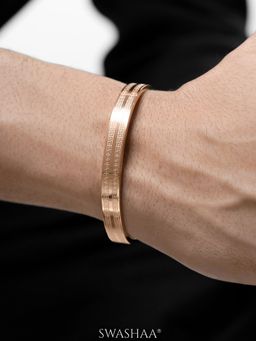 SWASHAA - Rose Gold Miliano Rose gold Plated Men's Kada