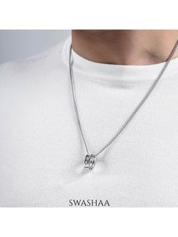 SWASHAA - Silver Jan Men's Pendant Necklace