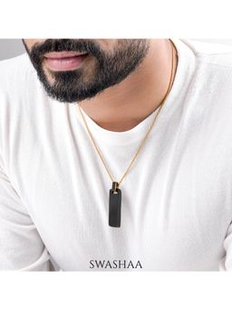 SWASHAA - Zoren Tag 18K Gold Plated Men's Pendant Necklace