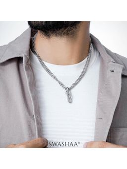 SWASHAA - Silver Gazian Men's Pendant Necklace