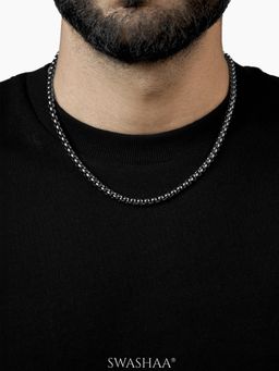 SWASHAA - Silver Round Box Men's Chain