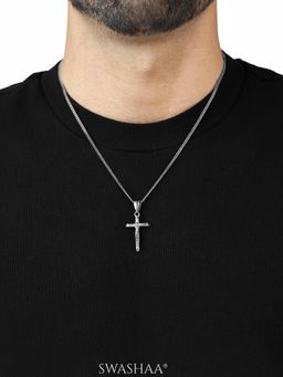SWASHAA - Silver Lucien Crucifix Men's Necklace