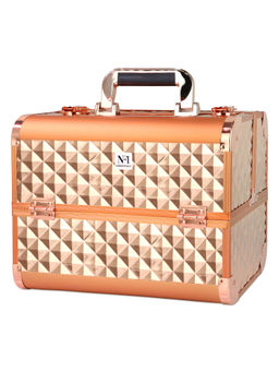 NFI Essentials - Brown Cosmetic Organizer Box Storage Case for Women (L)