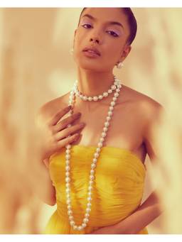 Anaash - White Knotted Pearl Necklace