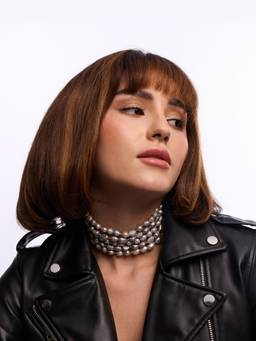 Anaash - Silver Statement Baroque Bandel Choker