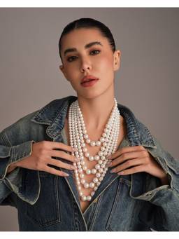 Anaash - White Graded Layered Bandel Necklace