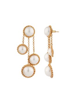Anaash - White Senora Cascade Danglers