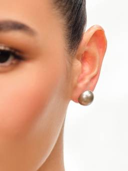 Anaash - Silver 14mm Silver Pearl Studs