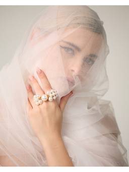 Anaash - White Bubble Ring