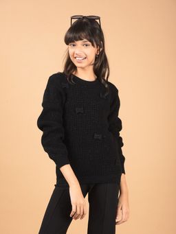 CRIMSOUNE CLUB - Girls Black Sweater