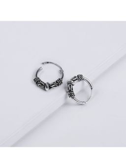 GIVA - Avni By Giva Oxidised Silver Ethnic Baali (Hoops) For Mens