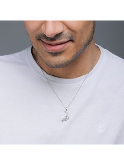 GIVA - Avni By Giva Oxidised Silver Unwind Moon Pendant For Mens