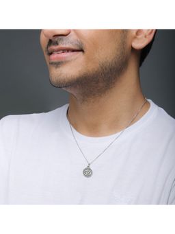 GIVA - Avni By Giva Oxidized Silver Om Pendant With Box Chain For Mens