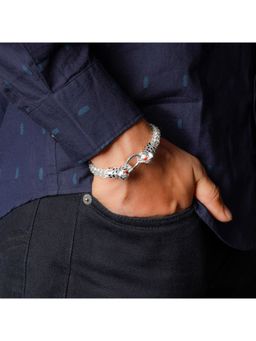 GIVA - Sterling Silver Cheetah Head Bracelet For Mens