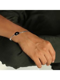 GIVA - Sterling Silver Brilliant In Black Bracelet For Mens