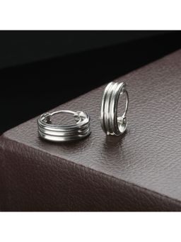 GIVA - Sterling Silver Etched Mini Hoop Earrings For Mens