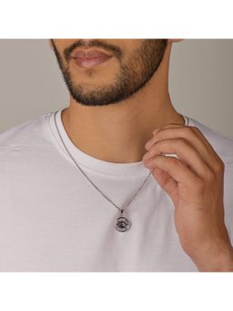 GIVA - Sterling Silver Compass Of Life Pendant With Link Chain For Mens