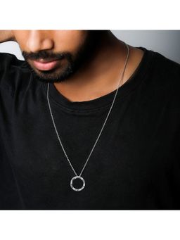 GIVA - Sterling Silver Circle Of Life Pendant For Mens