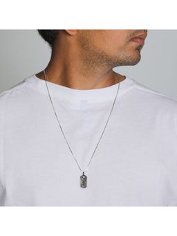 GIVA - Sterling Silver Stardust Pendant With Box Chain For Mens