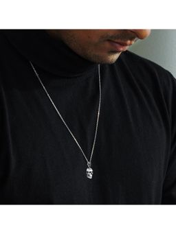 GIVA - Avni By Giva Oxidised Silver Devil'S Skull Pendant For Mens