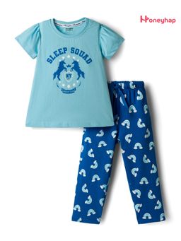 Honeyhap - Cotton Printed T-Shirt and Pyjama
