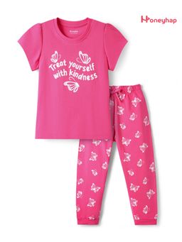 Honeyhap - Cotton Printed T-Shirt and Pyjama
