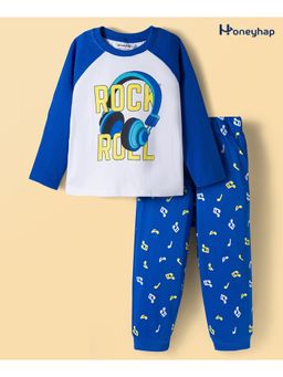 Honeyhap - Cotton Printed T-Shirt and Pyjama