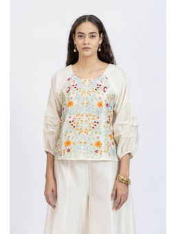 SMRITI GUPTA - Off White Embroidered Top