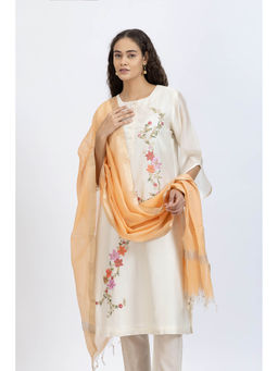 SMRITI GUPTA - Orange Tangerine Chanderi Dupatta