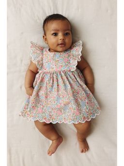 H&M - Girls White Frill-Trimmed Bodysuit Dress