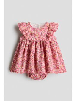 H&M - Girls Multi-Color Frill-Trimmed Bodysuit Dress