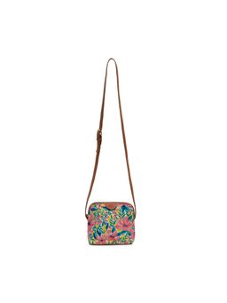 Teal by CHUMBAK - Painted Petals - Printed Sling Bag