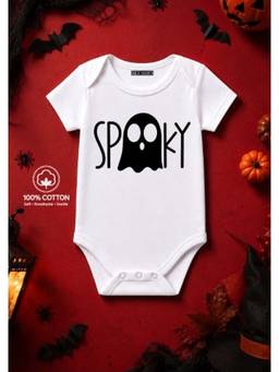 BLUSHES - Knit Sooky Half Sleeves Printed Onesies-White