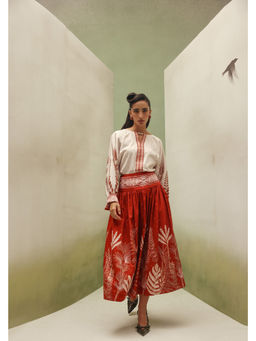 NOIB - Red Elle Skirt - Night Safari