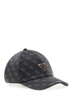 Guess - Black Leather Logo Mens Cap