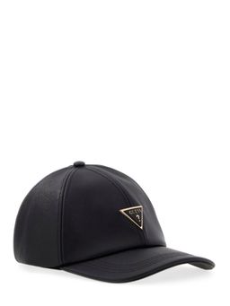 Guess - Black Leather Solid Mens Cap