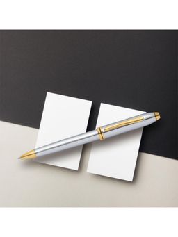 Cross - Townsend Premium Ballpoint Pen - Polished Chrome & 23KT Gold, Medium Black Ink
