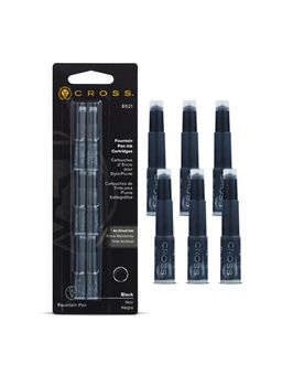 Cross - Premium Black Fountain Pen Ink Cartridges - Refills (Pack of 6)
