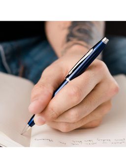 Cross - Century Ii Ballpoint Pen - Translucent Blue Lacquer & Chrome, Medium Black Ink