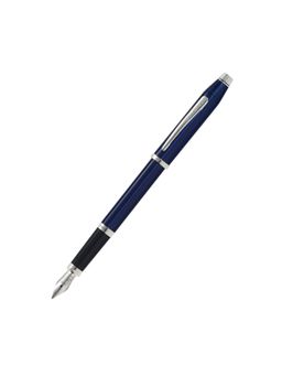 Cross - Century Ii Blue Lacquer Fountain Pen - Fine Nib, Chrome Trim, Smooth Writing