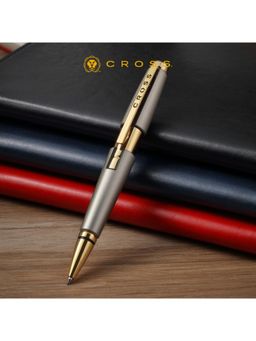 Cross - Edge Sonic Titanium Rollerball Pen - Black Ink, Gold Accents, Luxury Pen