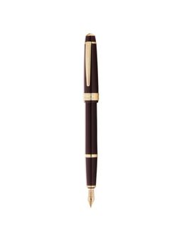 Cross - Bailey Fountain Pen - Polished Burgundy Resin, Fine Gold-Tone Nib