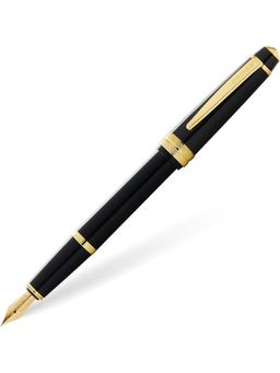 Cross - Bailey Fountain Pen - Light Polished Black Resin With Fine Gold-Tone Nib