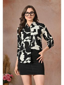 TBOJ - Women Black Viscose Rayon Shirt