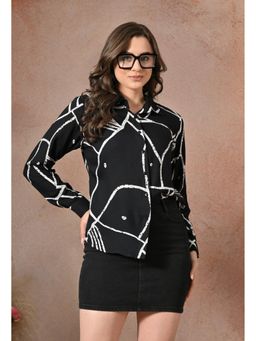 TBOJ - Women Black Viscose Rayon Shirt