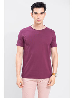 Snitch - Raw Edge Burgundy T-Shirt